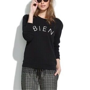 Madewell Women’s ‘Bien Fait’ Black Crewneck Sweatshirt